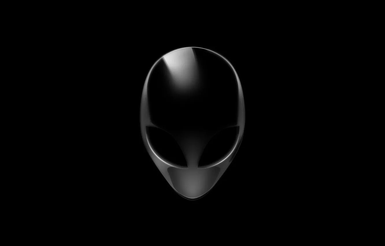 Photo wallpaper white, black, head, white, black, Alien, Alienware, Head