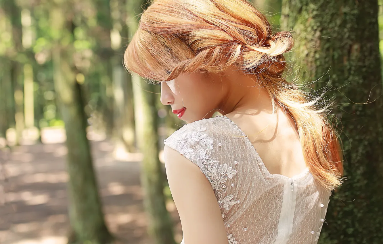 Photo wallpaper summer, girl, face, hair, cutie