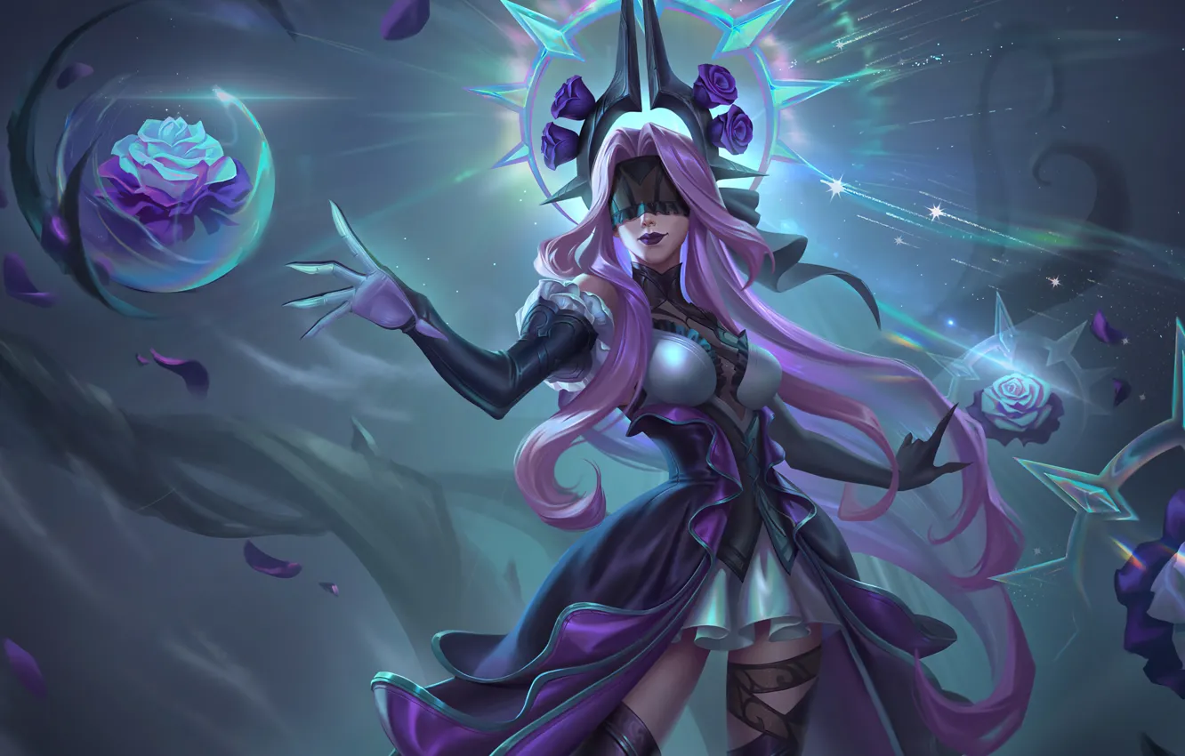 Photo wallpaper Art, League of Legends, Skin, LoL, Syndra, Withered Rose