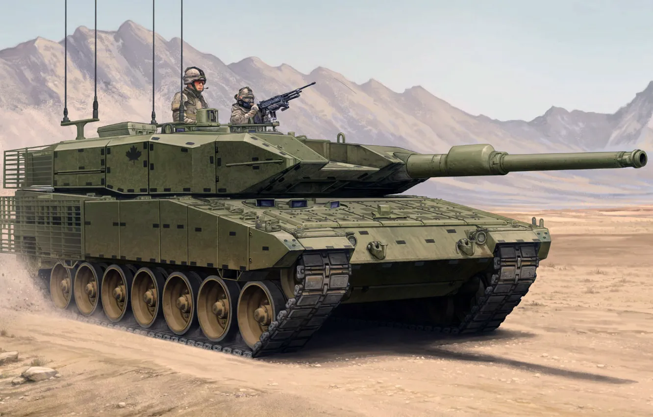 Photo wallpaper figure, Canada, leopard, German main battle tank, Leopard 2A4M CAN