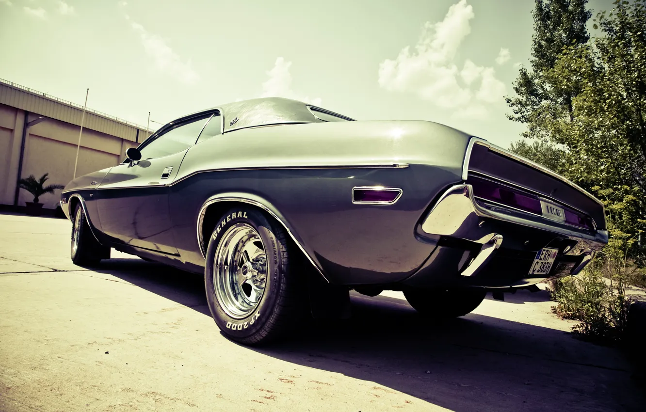 Photo wallpaper Dodge, Challenger, photo, photographer, muscle car, markus spiske, oldtimer