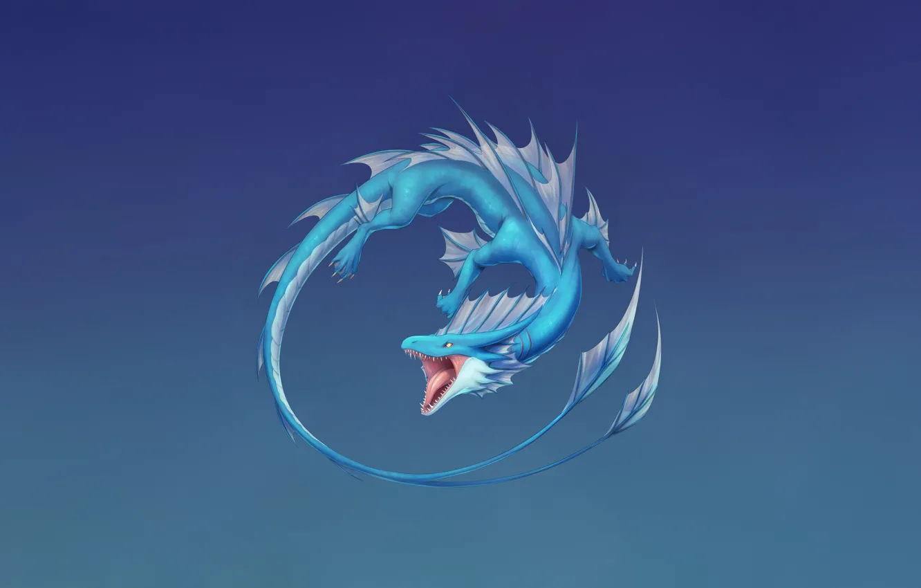 Photo wallpaper art, dragon, Illustration, Minimalism, Marinas, Adrian Amarteifio