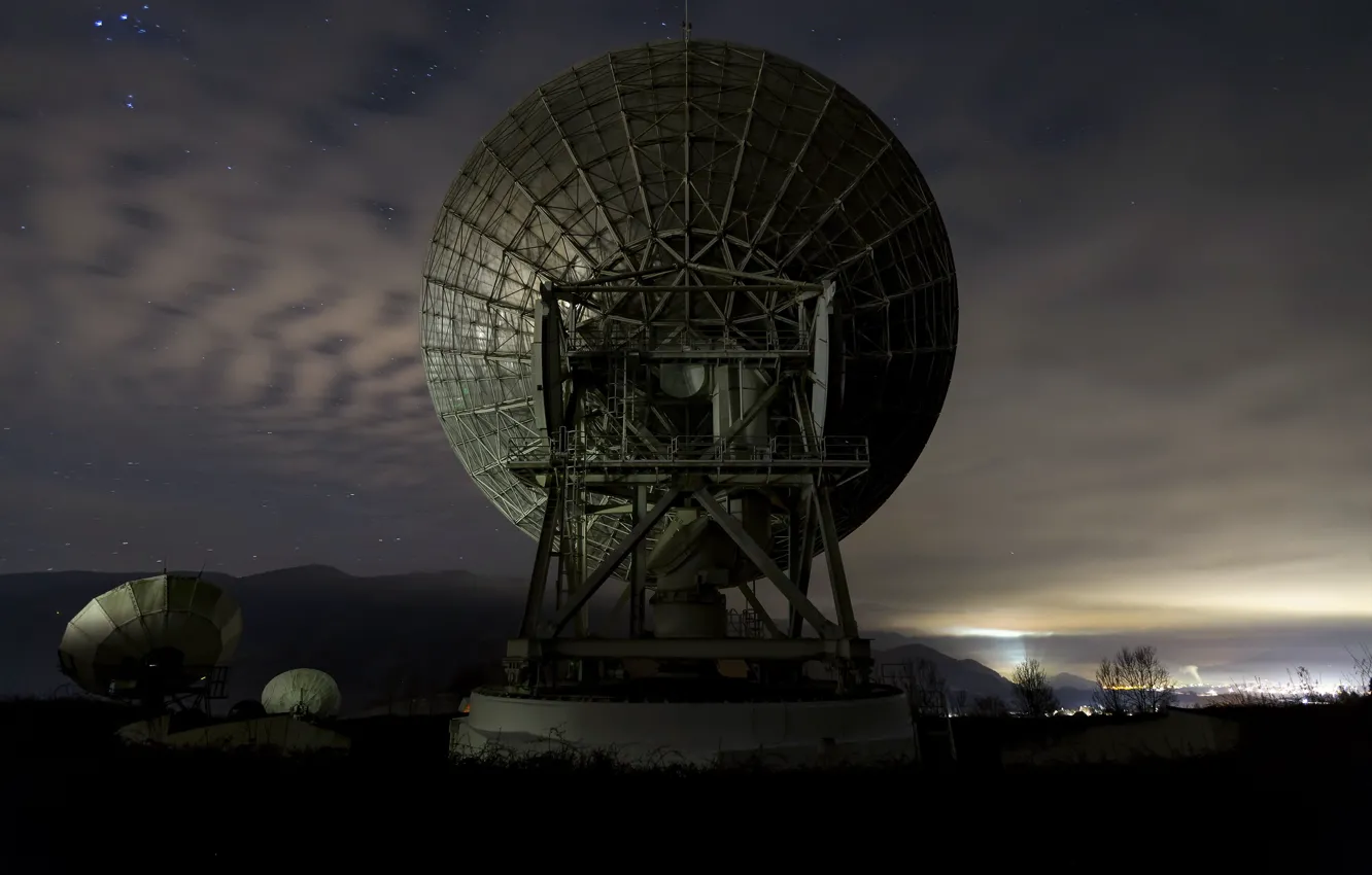 Photo wallpaper night, background, antenna