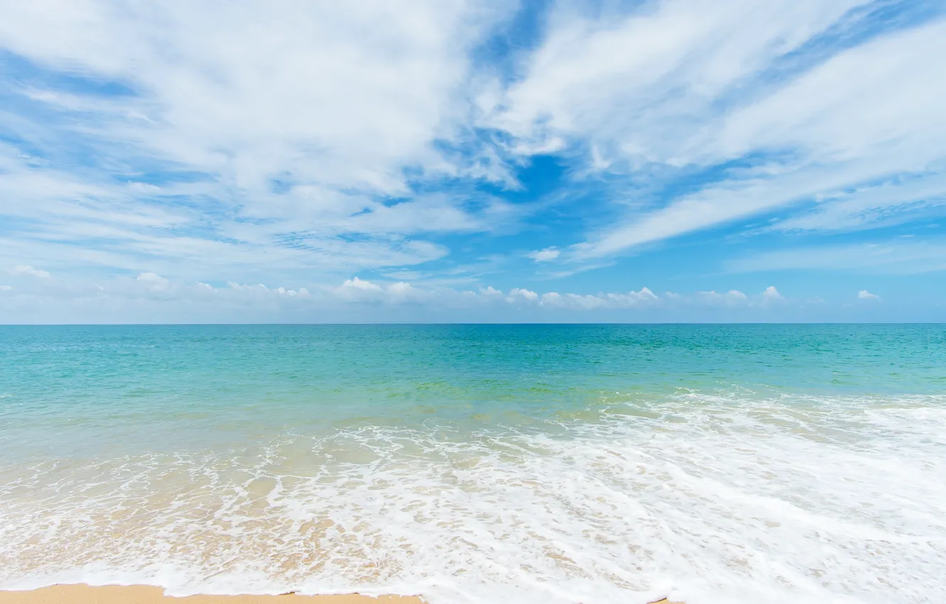 Photo wallpaper sand, sea, wave, beach, summer, summer, beach, sea