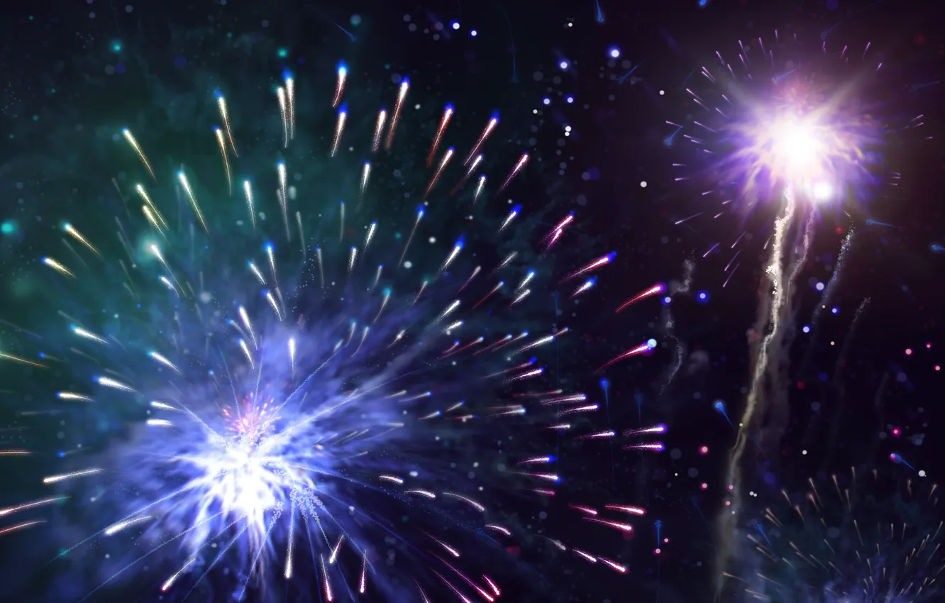 Photo wallpaper holiday, new year, salute