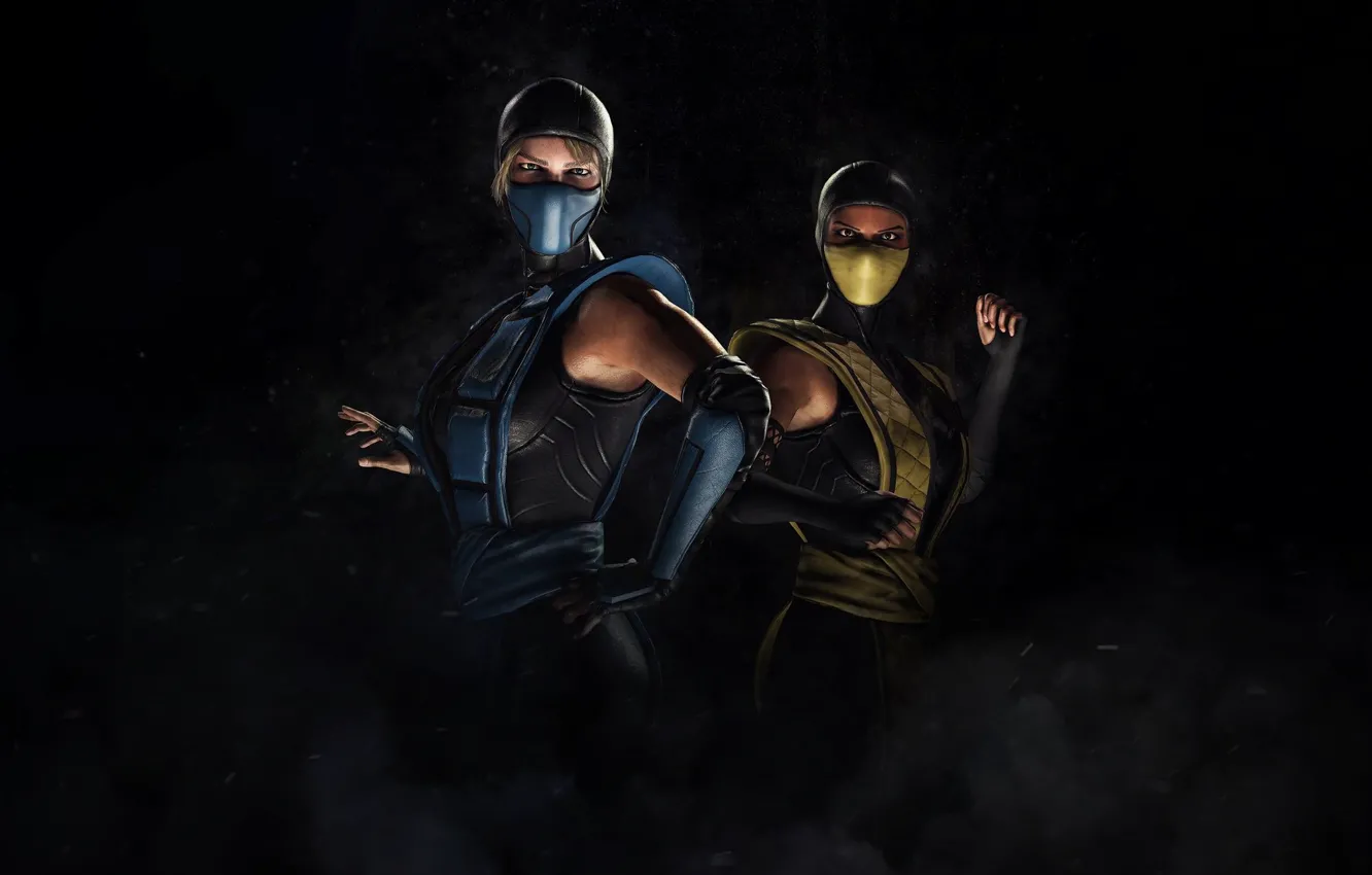 Photo wallpaper girl, the game, art, fighter, Scorpio, art, characters, Mortal Kombat