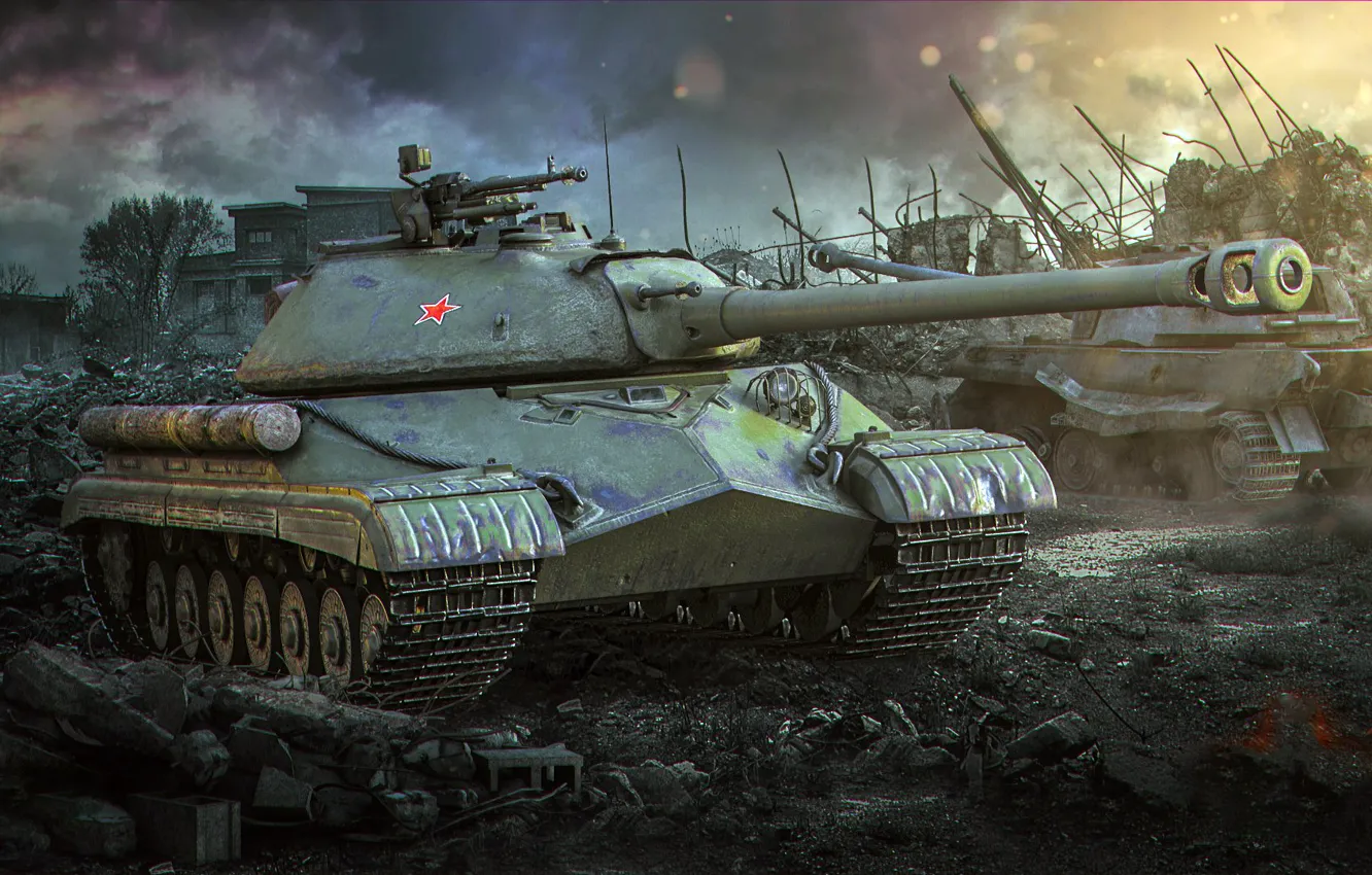 Photo wallpaper World of tanks, Is-8, T-10, Object 730, Is-5