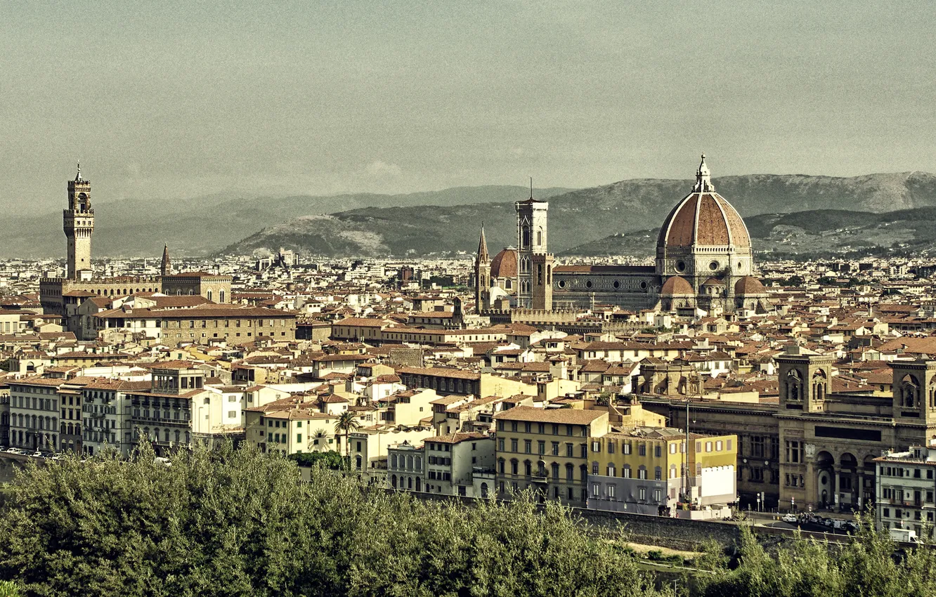 Photo wallpaper home, Italy, panorama, Florence, Duomo