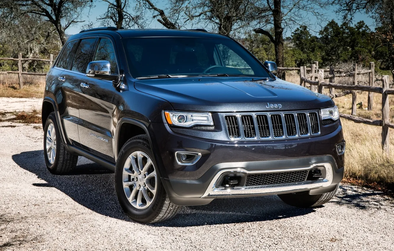 Photo wallpaper grey, jeep, the front, Jeep, Grand Cherokee, Grand Cheroke, Limited