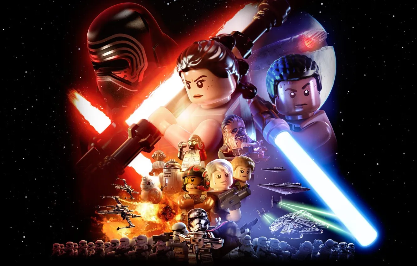 Photo wallpaper Star Wars, Lego, Warner Bros. Interactive Entertainment, LEGO Star Wars: The Force Awakens