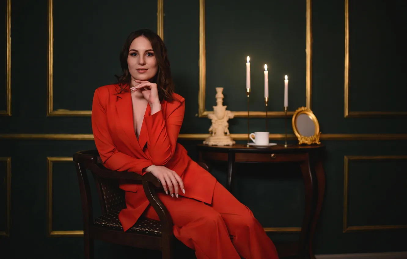 Photo wallpaper girl, sexy, smile, Wallpaper, sweetheart, model, bright, makeup