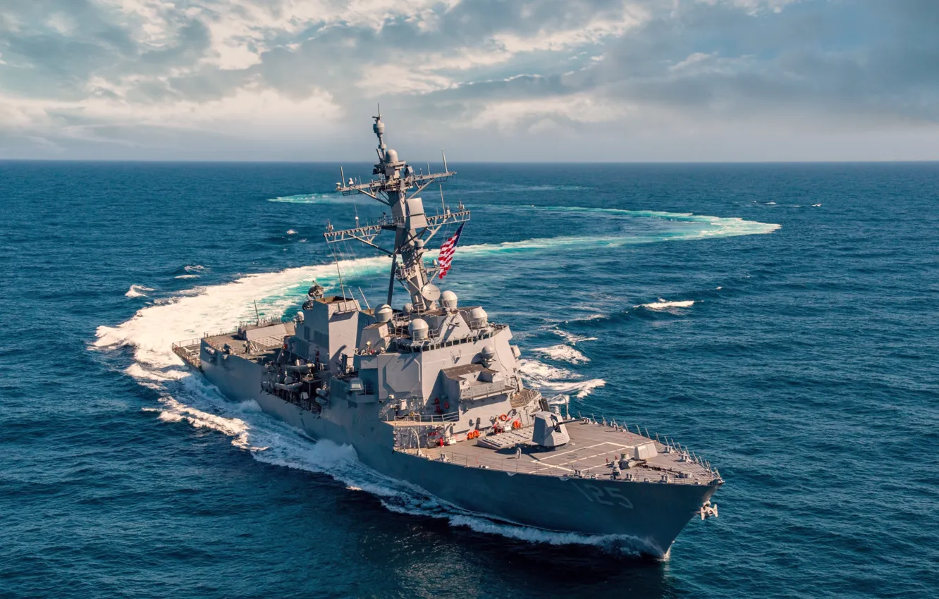 Photo wallpaper destroyer, US NAVY, USS Jack H. Lucas, DDG 125