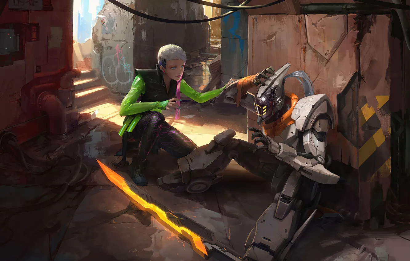 Photo wallpaper robot, Illustration, project, empathy, LingerS, awareness, Amnesia Master YI