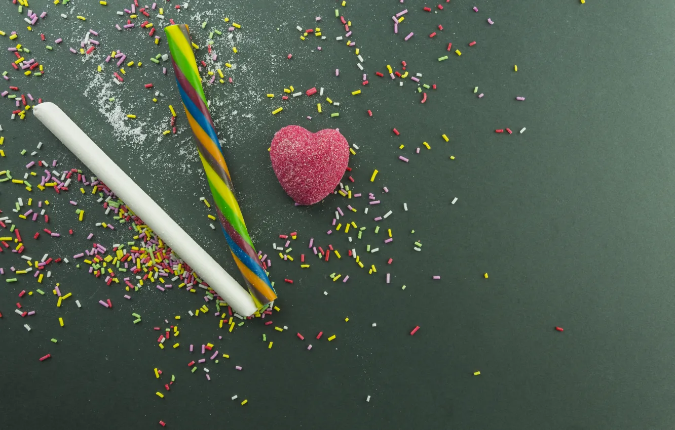 Photo wallpaper hearts, sweets, caramel, marmalade