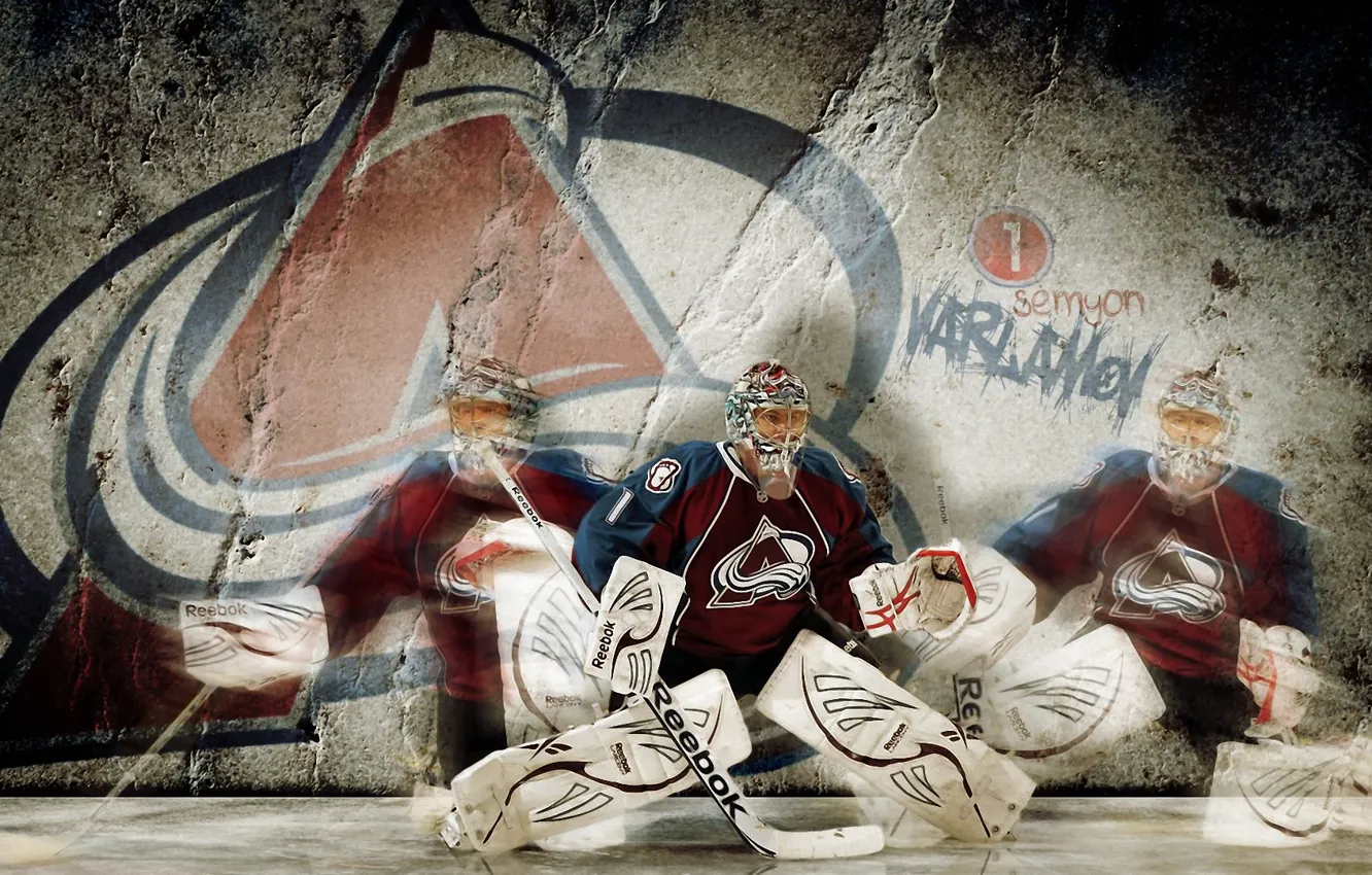 Photo wallpaper Colorado, avalanche, goalkeeper, NHL, Semyon Varlamov