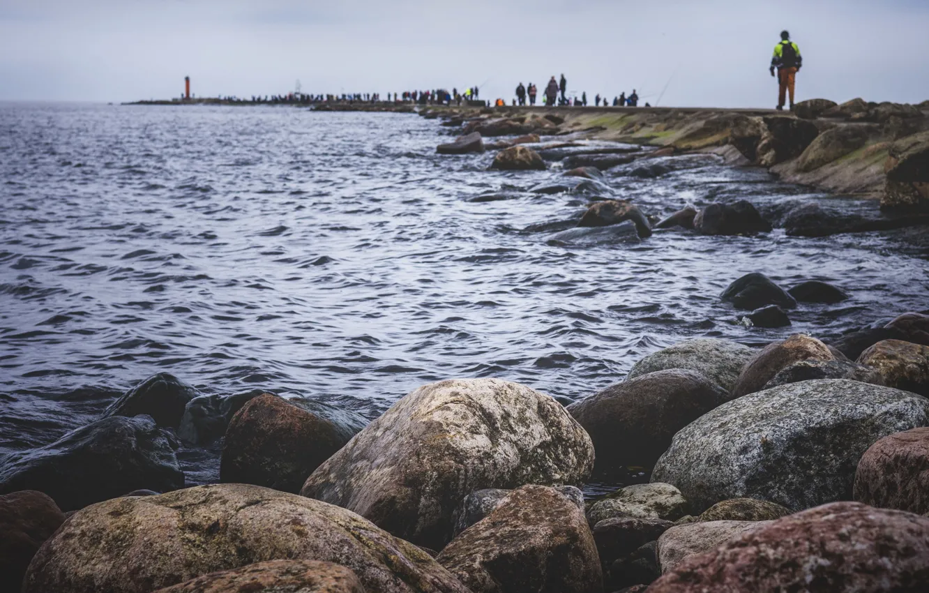 Photo wallpaper sea, river, stay