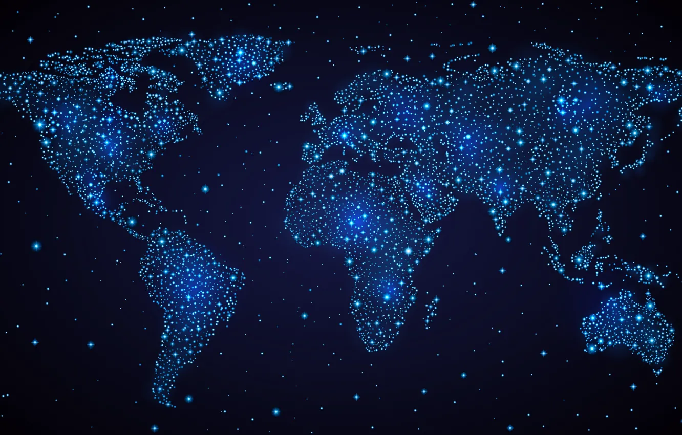 Photo wallpaper dream, world, map