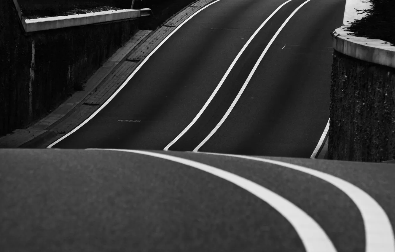 Photo wallpaper road, background, minimalism