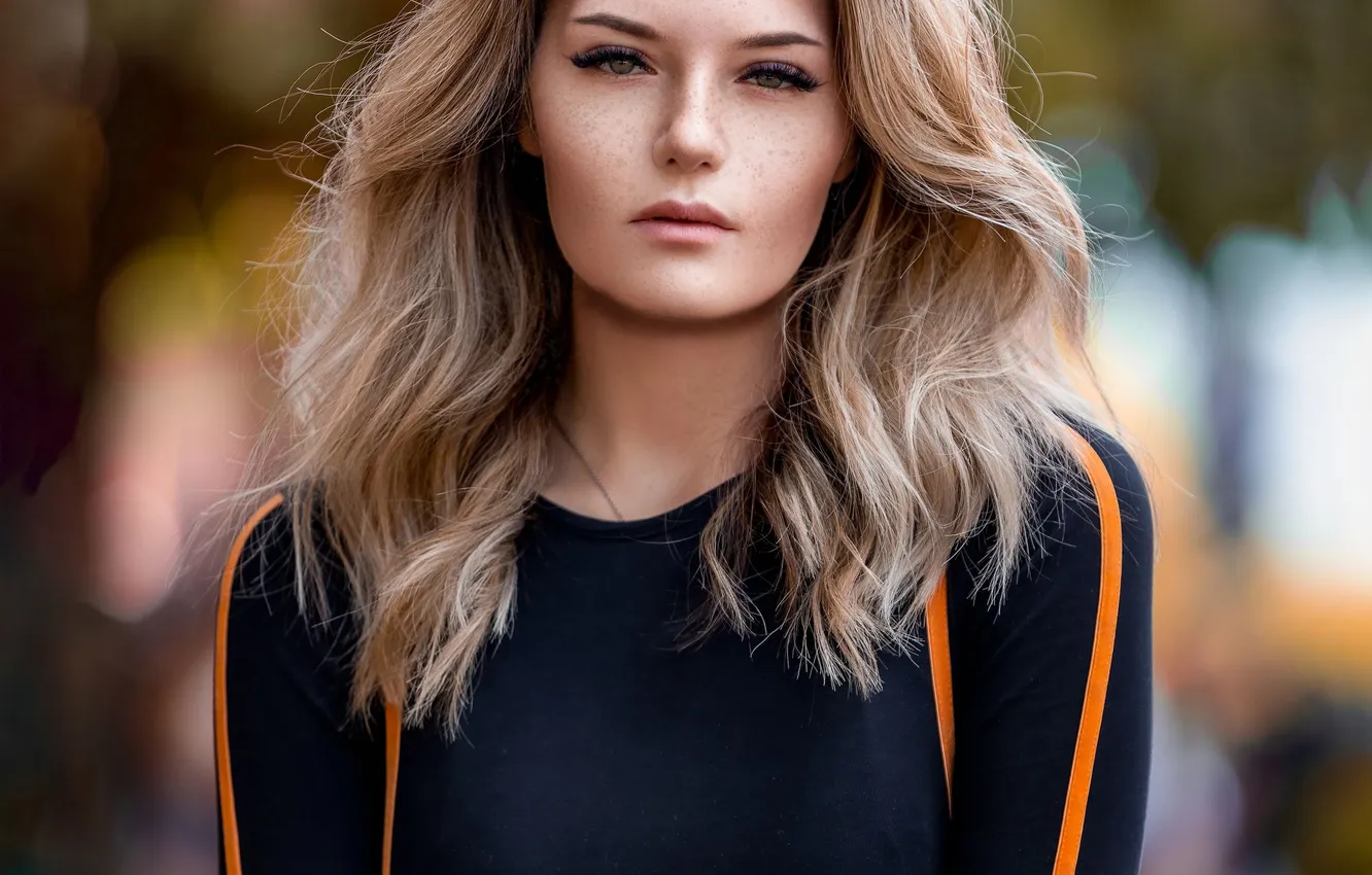 Photo wallpaper look, girl, blonde, model, Dmitry Alexandrov