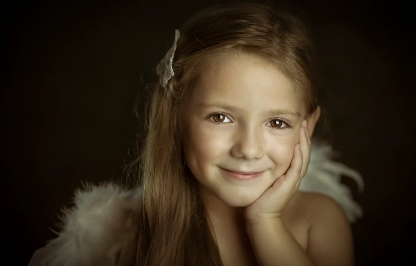 Photo wallpaper smile, portrait, girl, Valentina, Little Angels