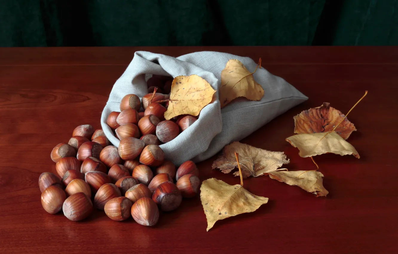 Photo wallpaper autumn, harvest, nuts