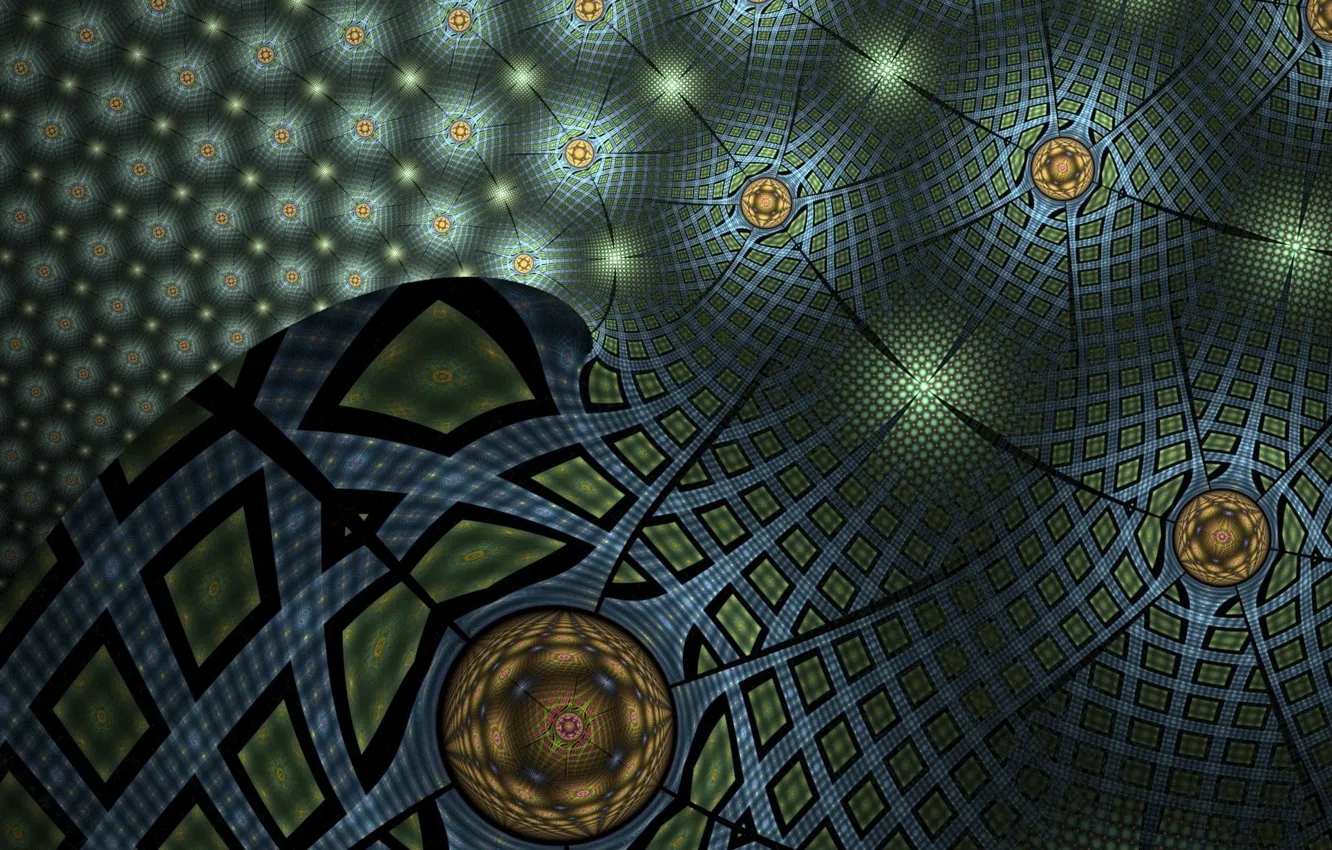 Photo wallpaper pattern, fabric, fractal, circles