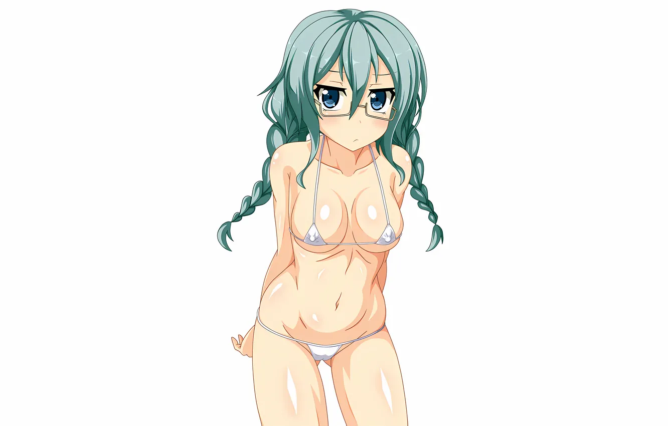 Photo wallpaper girl, sexy, Cameltoe, cleavage, long hair, boobs, sexy girl, anime