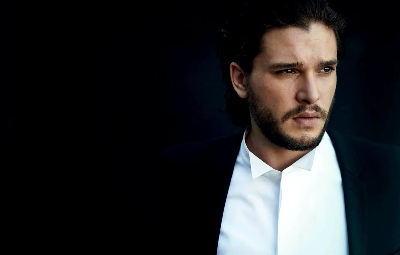 Photo wallpaper look, face, actor, male, shirt, Kit Harington, Kit Harington, Harington