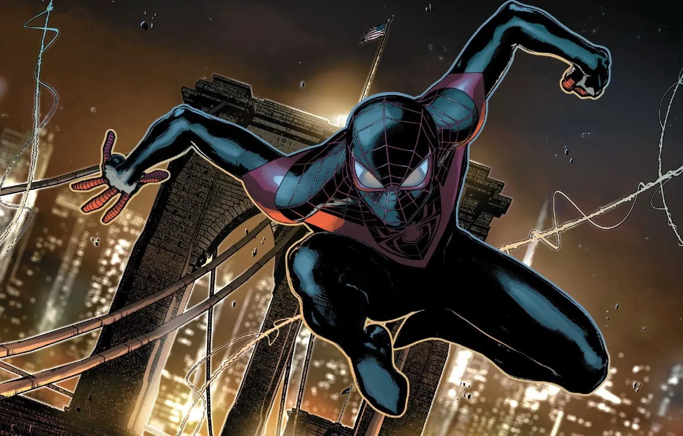 Photo wallpaper Spider-Man, Miles Morales, Ultimate Spider-Man