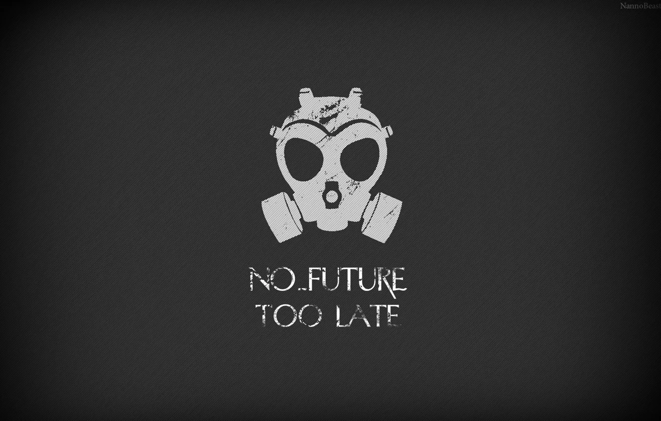 Photo wallpaper gas mask, the end of the world, cataclysm