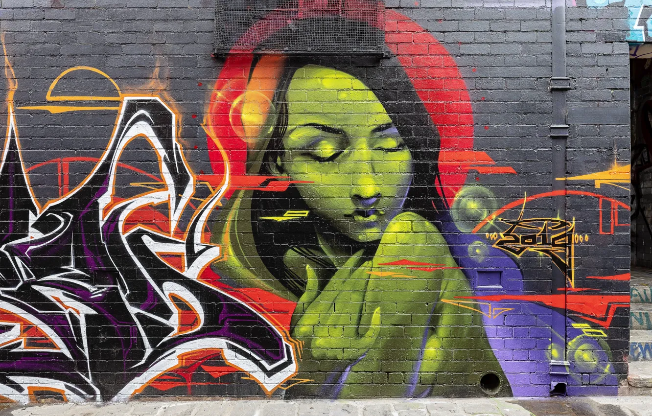 Photo wallpaper Graffiti, Melbourne, Australia, Windsor, Street Art, Steve Cross
