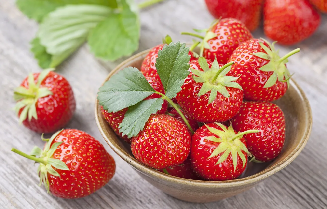 Photo wallpaper berries, strawberry, strawberry