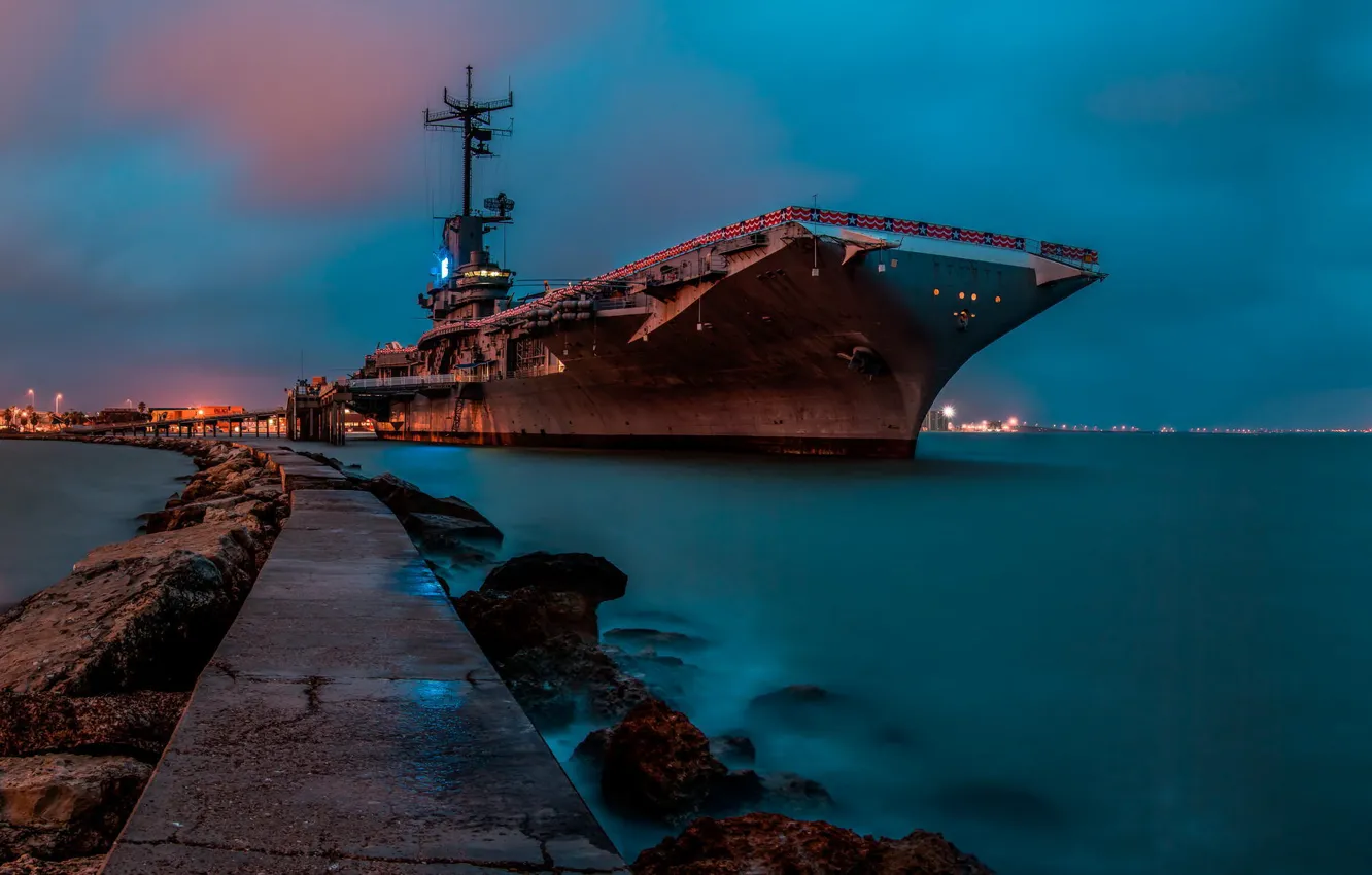 Photo wallpaper war, the carrier, world, Second, times, of the "Essex", USS Lexington, (CV-16)