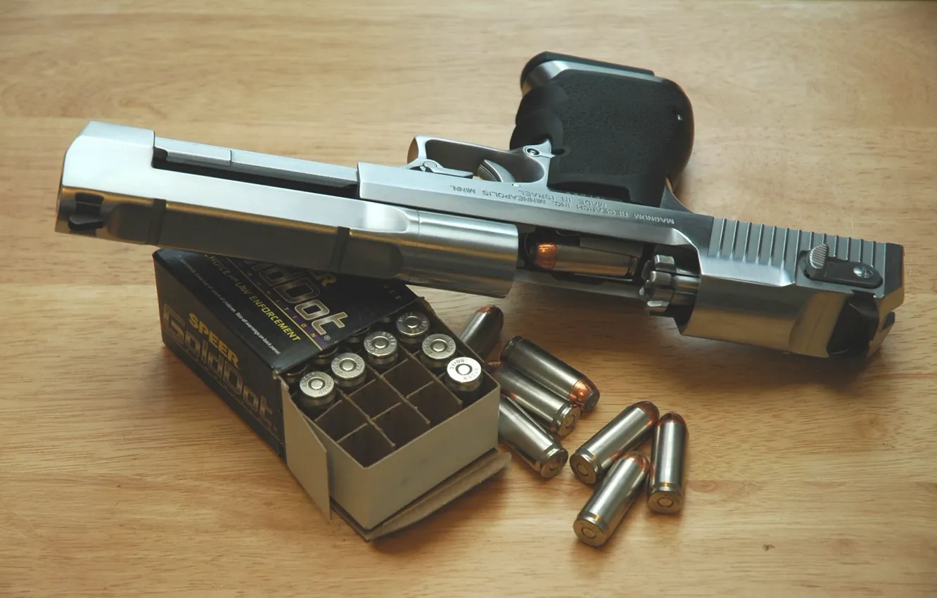 Photo wallpaper Weapons, Pistols, Cartridges