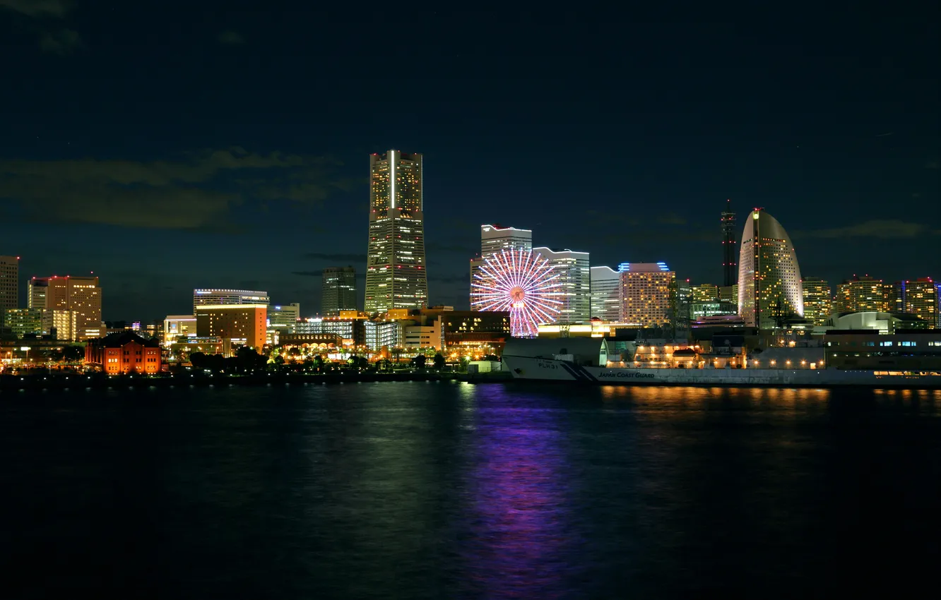 Photo wallpaper night, home, Japan, Japan, night, Yokohama, Yokohama, naght