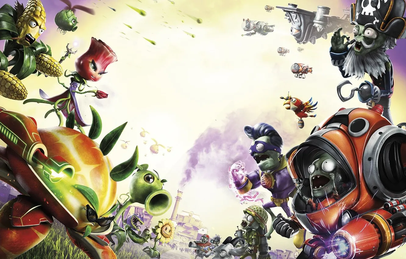 Photo wallpaper Electronic Arts, PopCap, Plants vs Zombies Garden Warfare