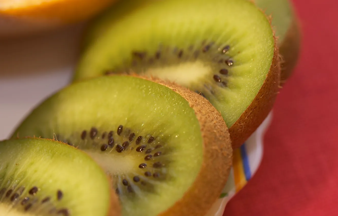 Photo wallpaper green, food, kiwi