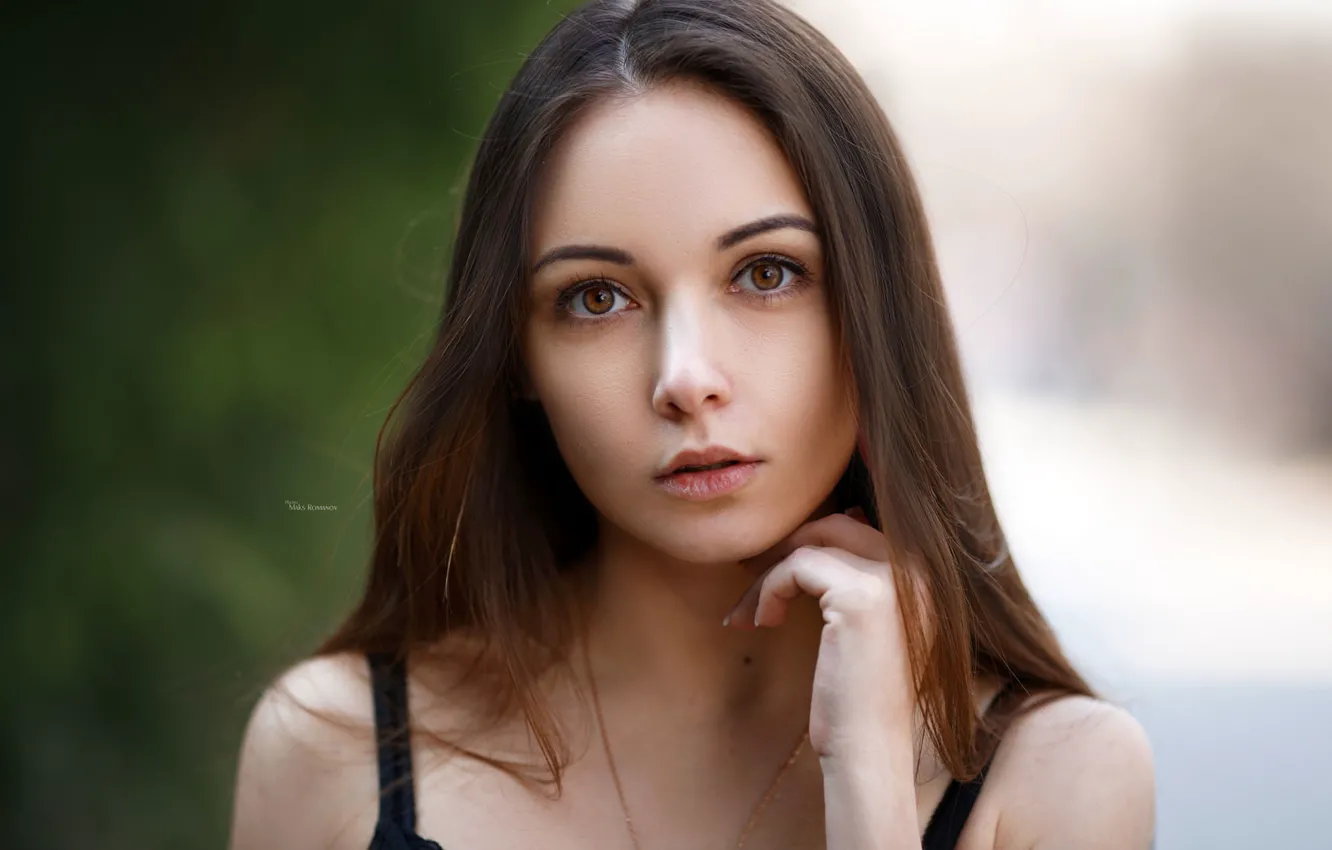 Wallpaper Portrait Look Maxim Romanov Brown Hair Anastasia Maxim Romanov Beauty Hairstyle