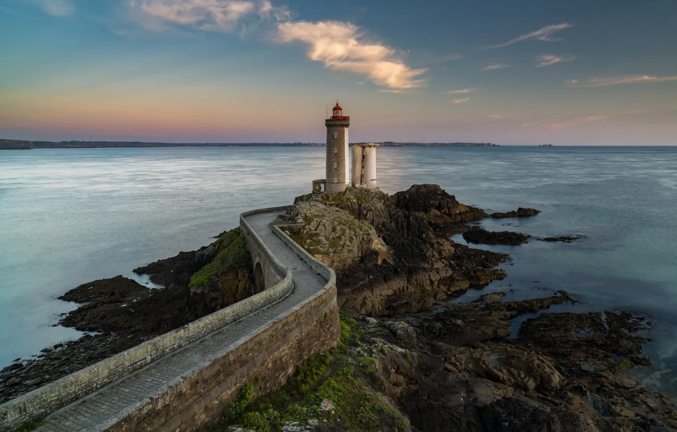 Photo wallpaper sea, landscape, lighthouse