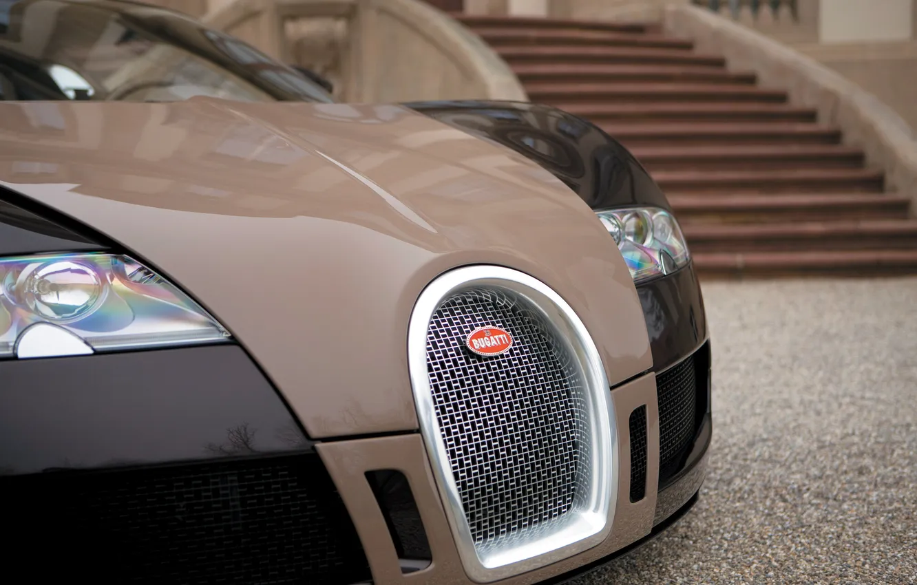Photo wallpaper lights, icon, home, Bugatti, before, steps, Veyron, radiator