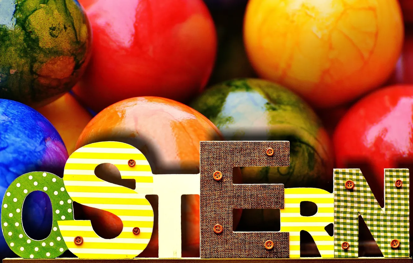 Photo wallpaper colorful, Easter, rainbow, Easter, eggs, decoration, Happy, the painted eggs