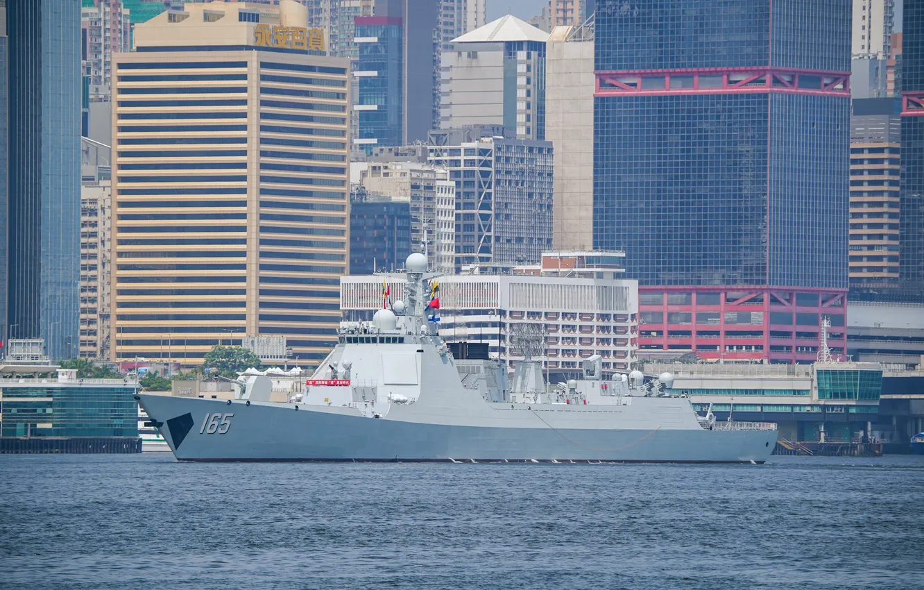Photo wallpaper China, destroyer, The year is 2025, Zhanjiang