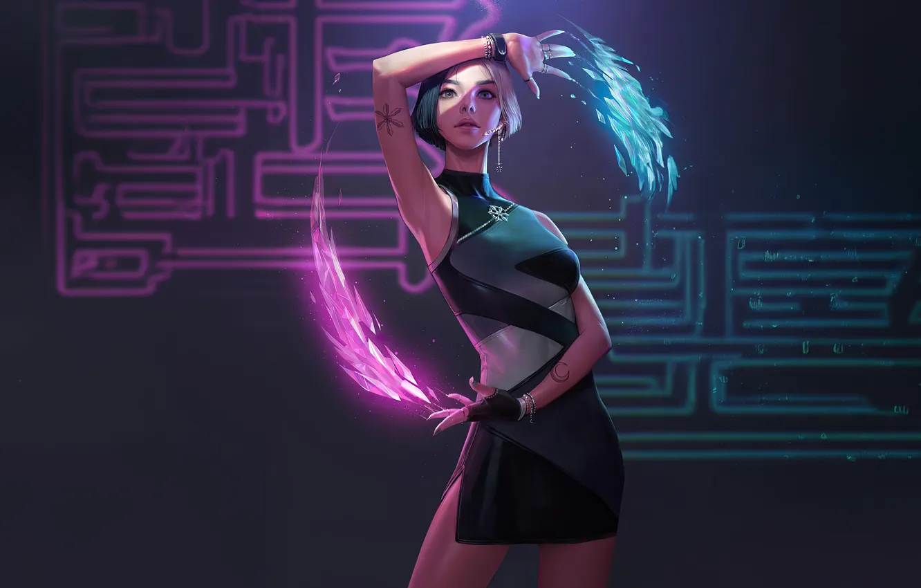 Photo wallpaper snow, Luna, AI Art