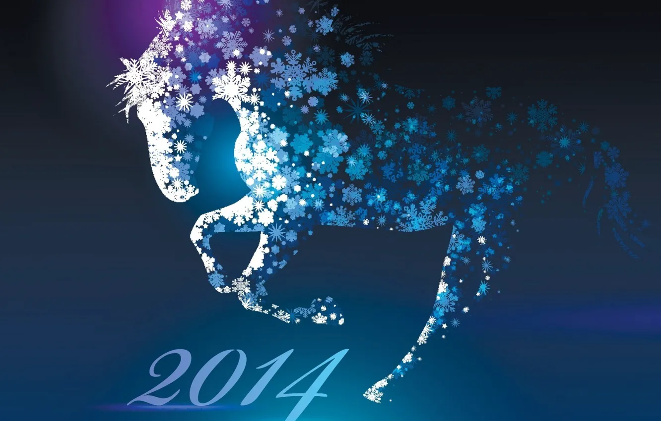 Photo wallpaper new year, 2014, the year of the horse