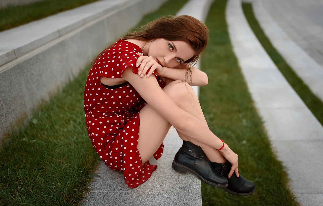 Photo wallpaper dress, legs, Leo Omelnitsky, Olesya Kyzina