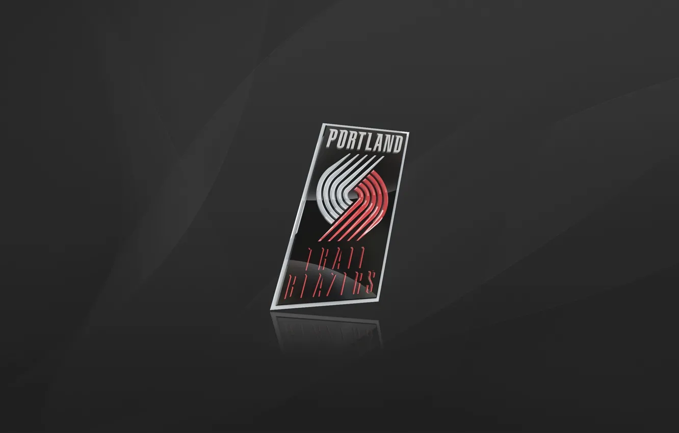 Photo wallpaper grey, background, logo, Basketball, NBA, Portland, Portland Trailblazers, Pioneer