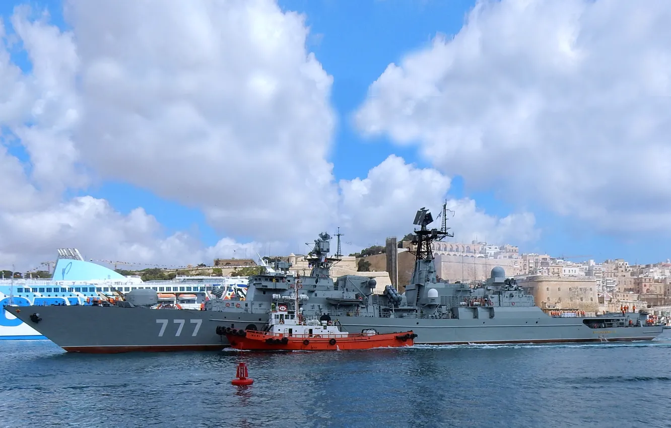 Photo wallpaper Navy, Malta, patrol ship, Valletta, "Yaroslav the Wise", the Baltic fleet