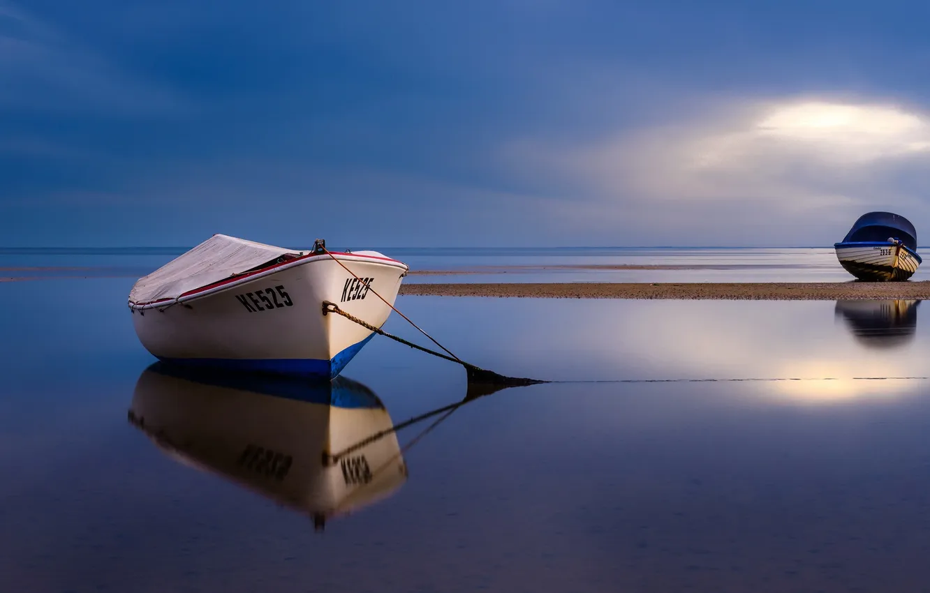 Photo wallpaper sea, nature, boat