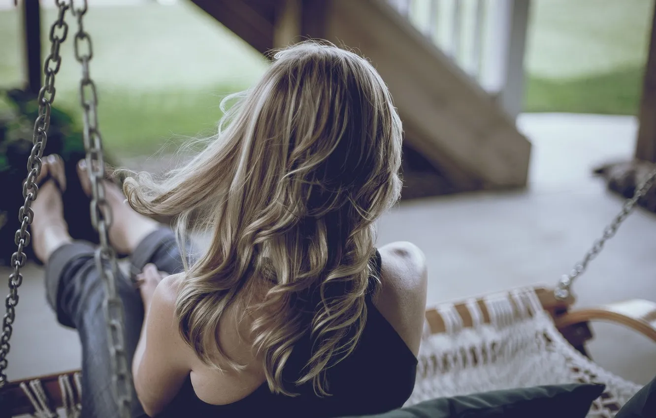 Photo wallpaper blonde, beauty, ride