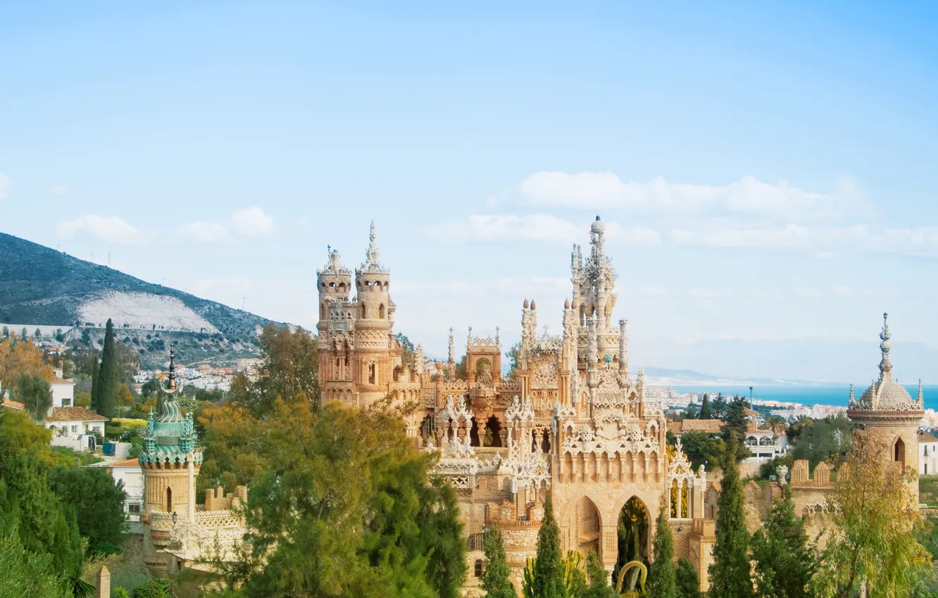 Photo wallpaper Spain, Spain, Andalusia, Andalusia, Malaga, Malaga, Colomares Castle, Colomares Castle
